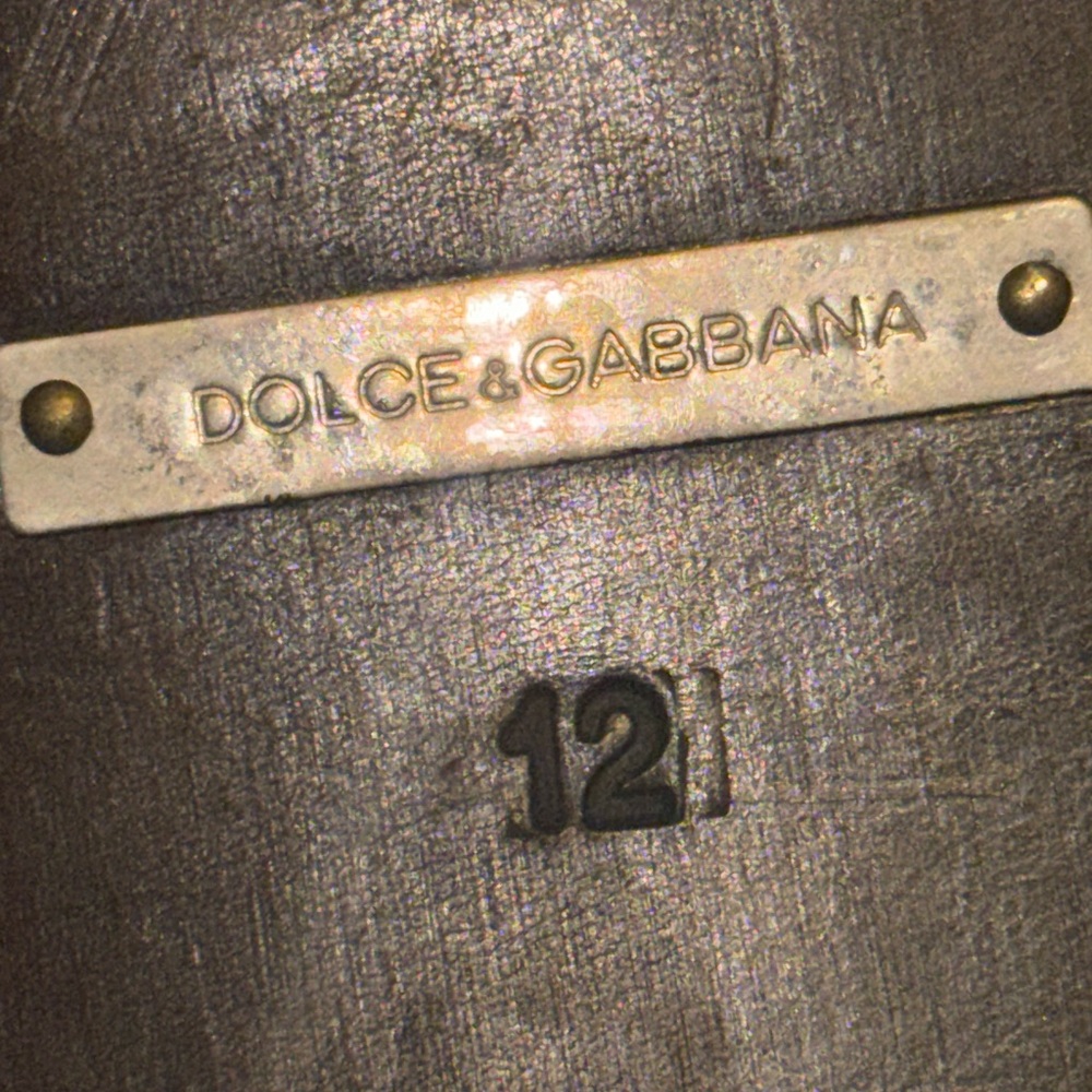 Dolce & Gabbana Burgundy Pebbled Leather Derby Shoes Vibram Sole Size 12 - Picture 4 of 8